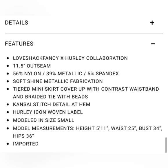 LoveShackFancy x Hurley Under The Sea Tiered Mini Skirt - Picture 6 of 13